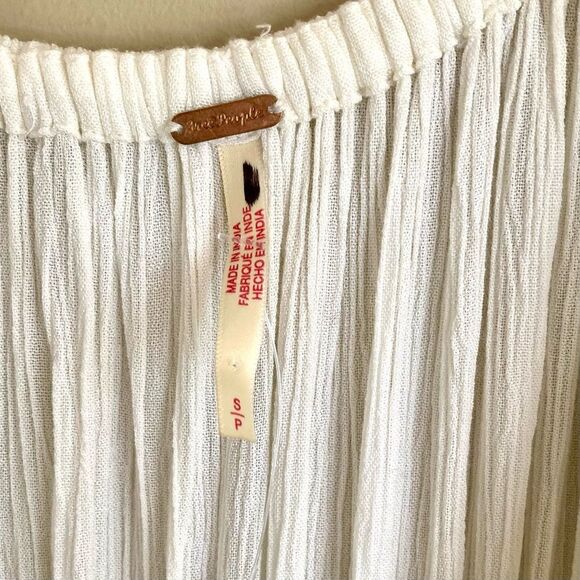 NEW Free People In Your Dreams Maxi Dress Flowy Babydoll White Cotton Size S - Picture 13 of 14